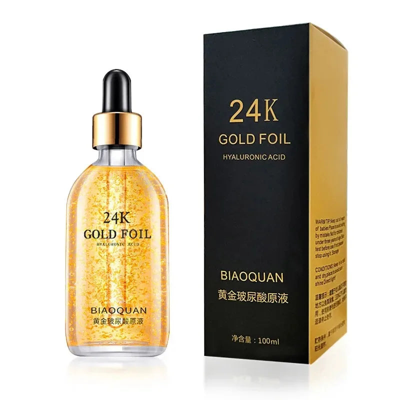 Korean 100ml 24K Gold Hyaluronic Acid & Nicotinamide Face Serum