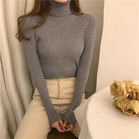 Women's Soft Turtleneck Cashmere Sweater Knitted Pullovers