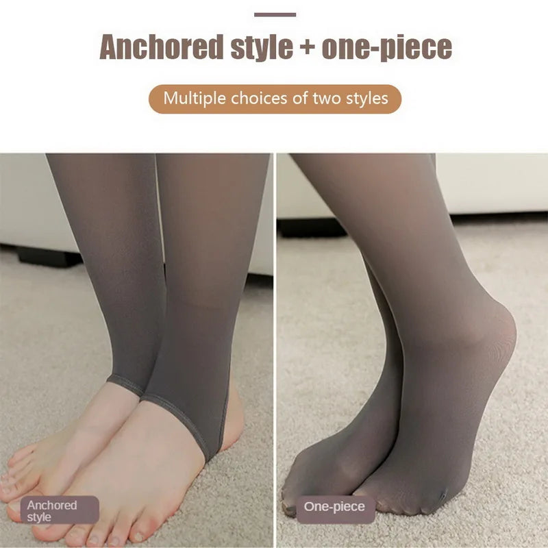 Women's Fleece Lined Tights Warm Leggings Pantyhose