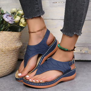 Women's Summer Sandals with Back Strap and Arch Support