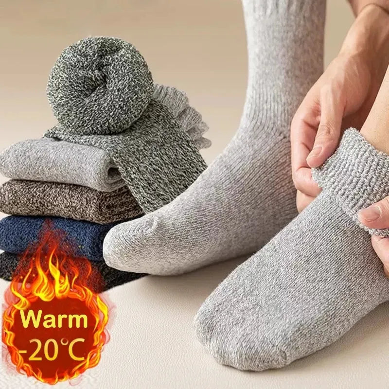 Men’s 5 Pairs Winter Warm Thick Wool Socks