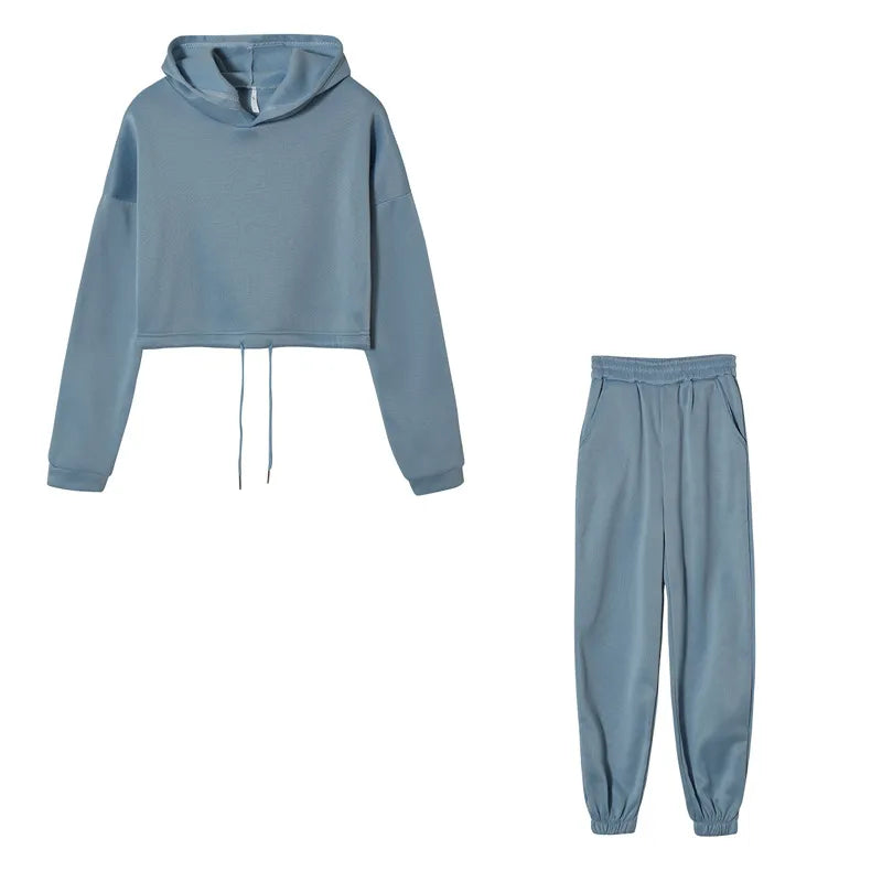 Women's Two Piece Sets Tracksuit Hoodie Sportswear