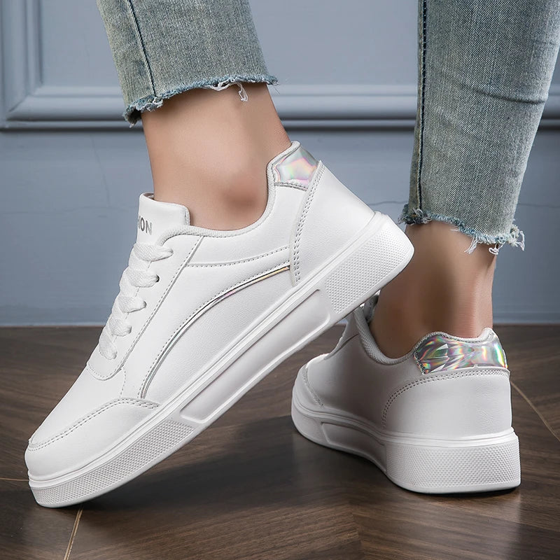 Women's Trendy White Sneakers