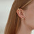 Women's Single Piece Solid Gold Color Earrings
