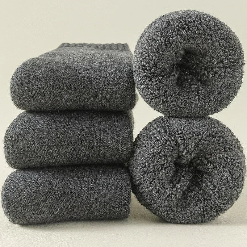 3 Pairs Thickened Fleece Women Wool Socks