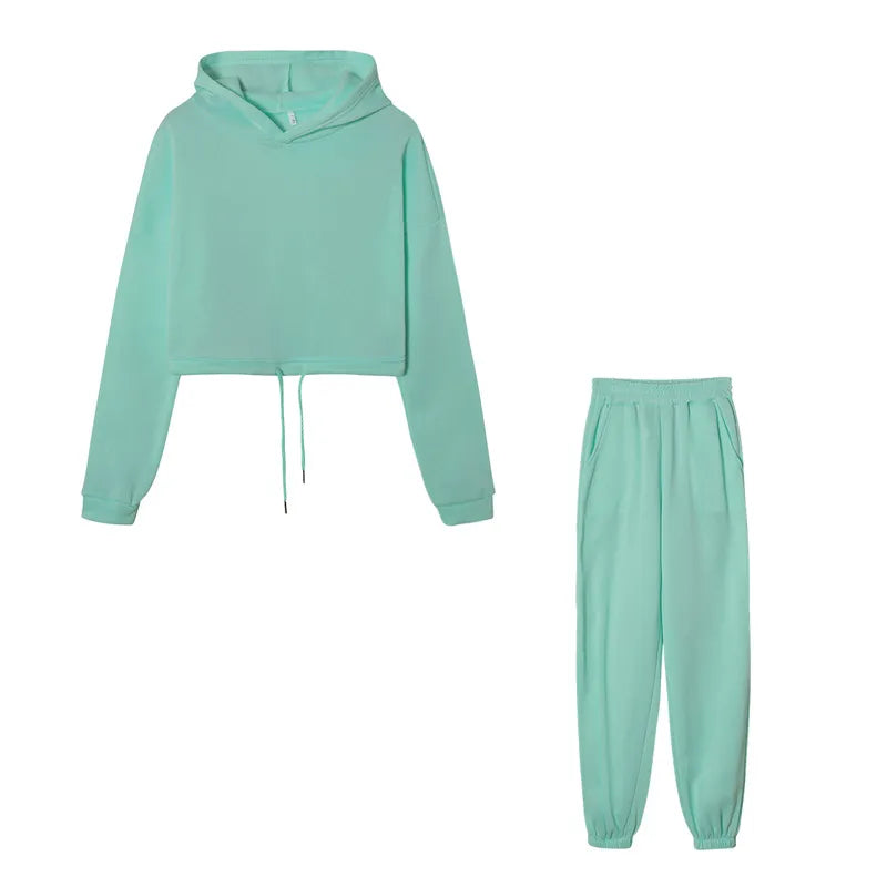 Women's Two Piece Sets Tracksuit Hoodie Sportswear