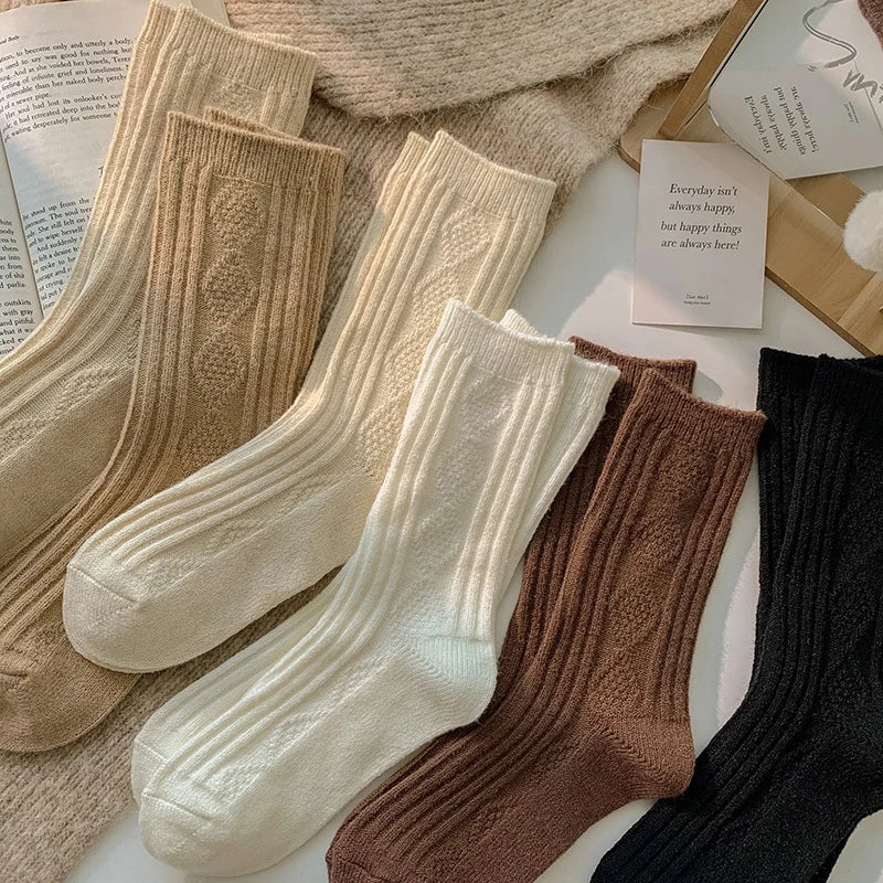 3 Pairs Thick Cashmere Socks