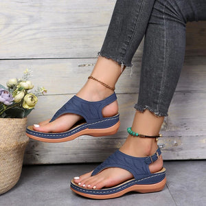 Women's Summer Sandals with Back Strap and Arch Support