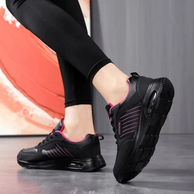 Women's High Quality Waterproof Black Running Sneakers