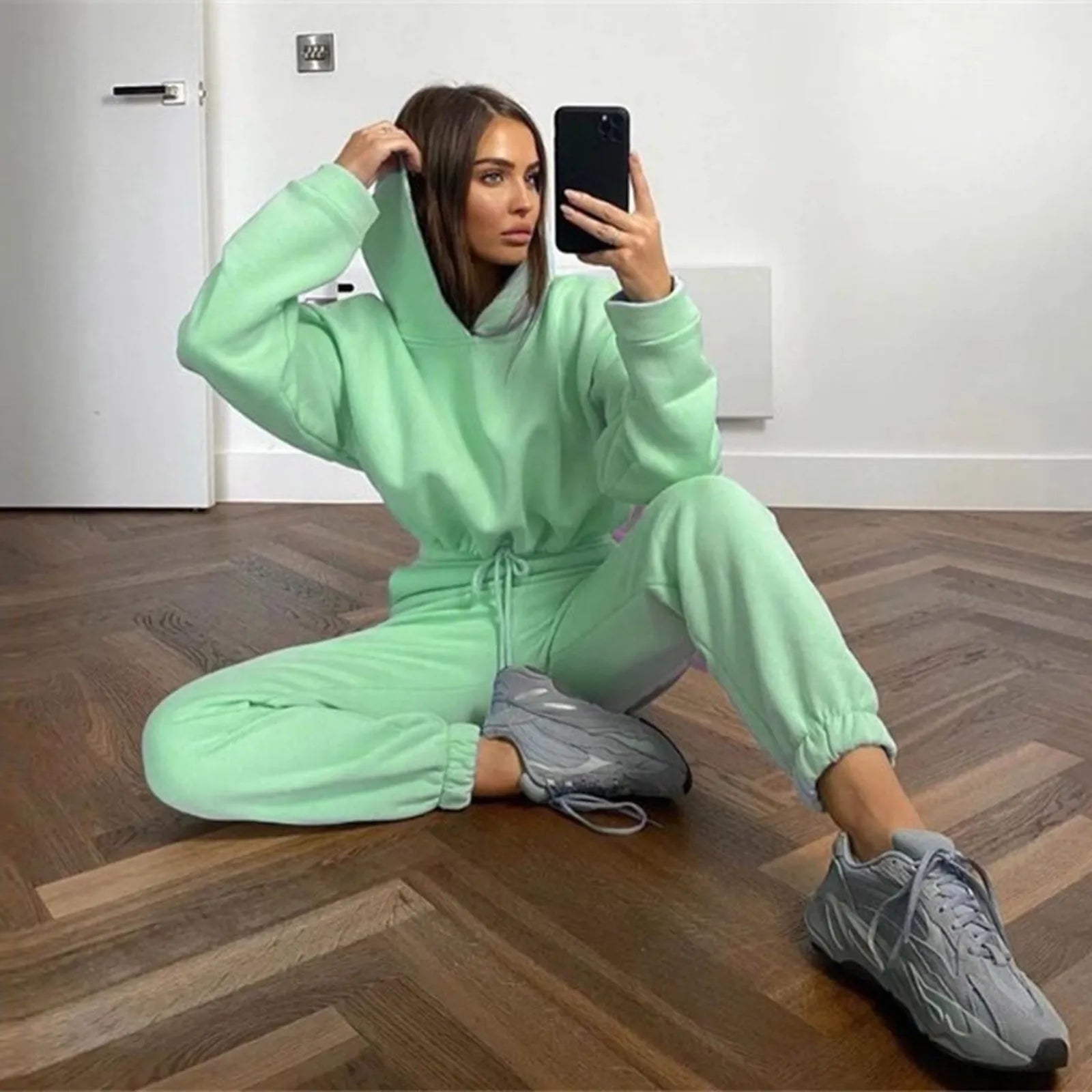 Women's Two Piece Sets Tracksuit Hoodie Sportswear