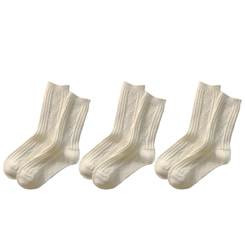 3 Pairs Thick Cashmere Socks