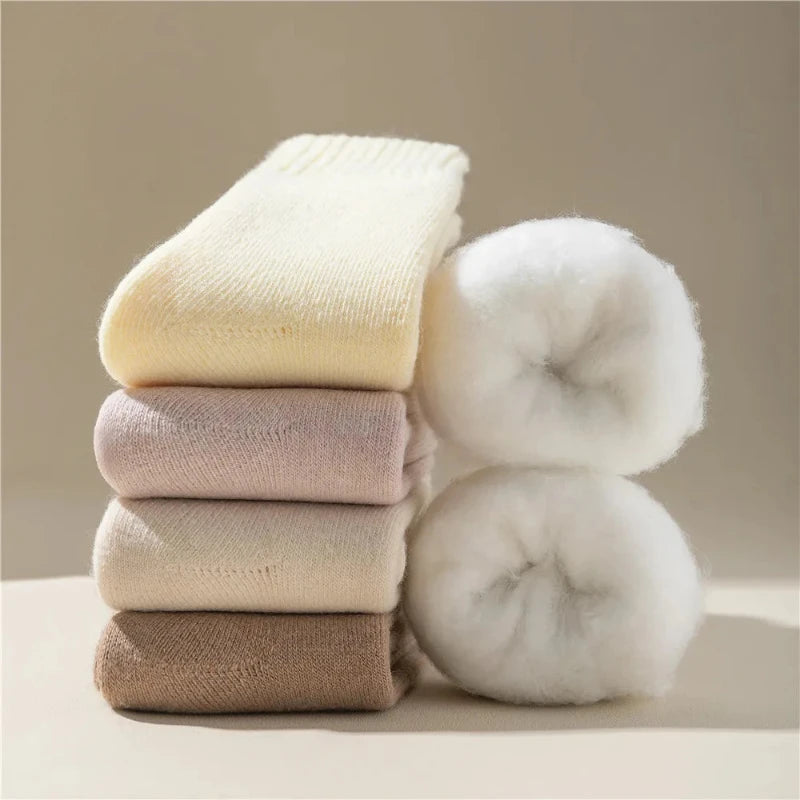 3 Pairs Women Soft Thick Plush Wool Socks