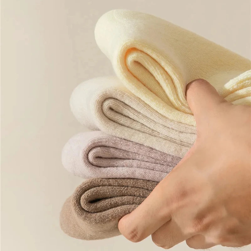 3 Pairs Women Soft Thick Plush Wool Socks