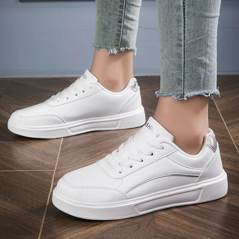 Women's Trendy White Sneakers