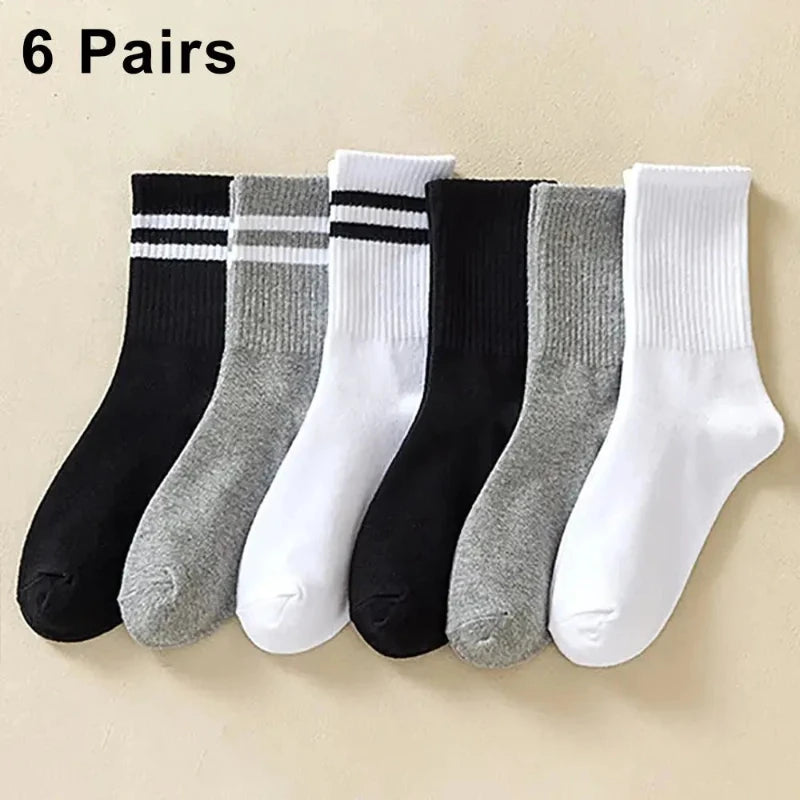 6 Pairs Women&#39;s Winter Breathable Mid Socks