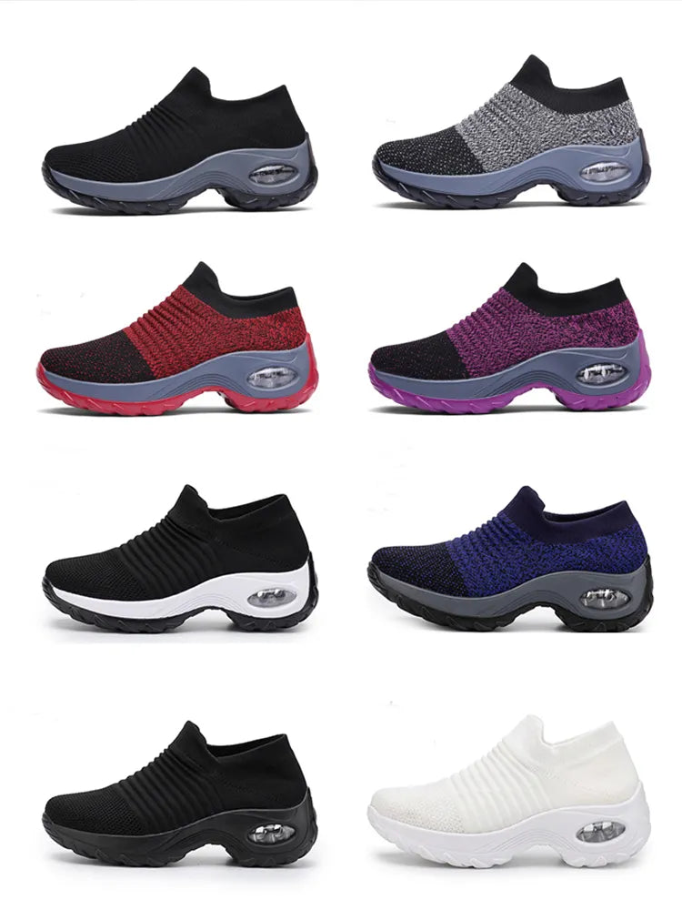 Women's Fashionable Thick Sole Socks Sneakers