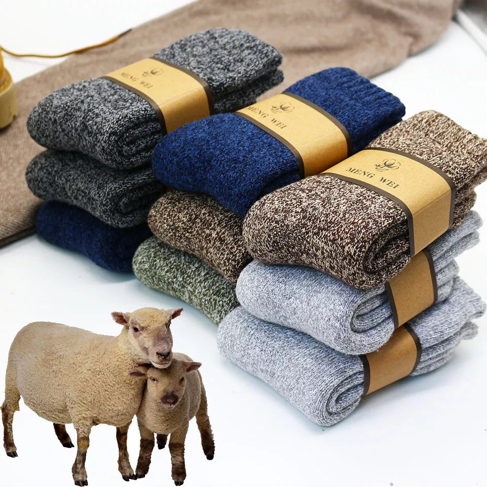 Men’s 3 Pairs Warm Wool Thick Cashmere Socks
