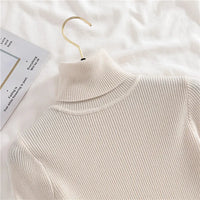 Women's Soft Turtleneck Cashmere Sweater Knitted Pullovers