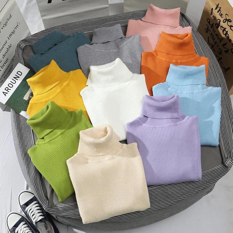 Women's Soft Turtleneck Cashmere Sweater Knitted Pullovers