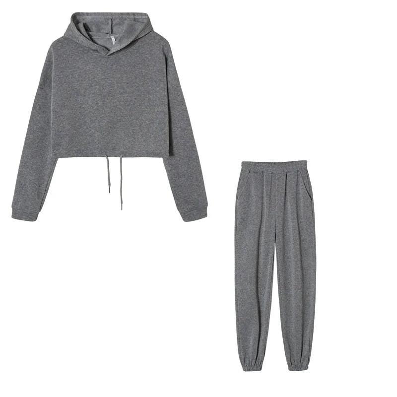 Women's Two Piece Sets Tracksuit Hoodie Sportswear