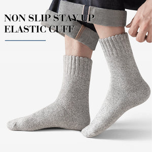 Men’s 5 Pairs Warm Wool Thick Cotton Socks