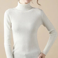 Women's Soft Turtleneck Cashmere Sweater Knitted Pullovers