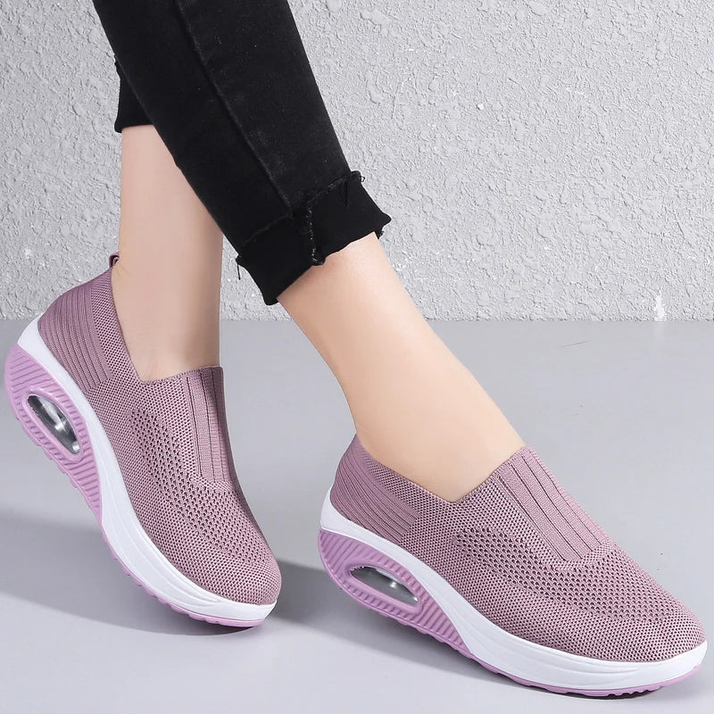 Women's Fashion Breathable Anti Slip Walking Shoes