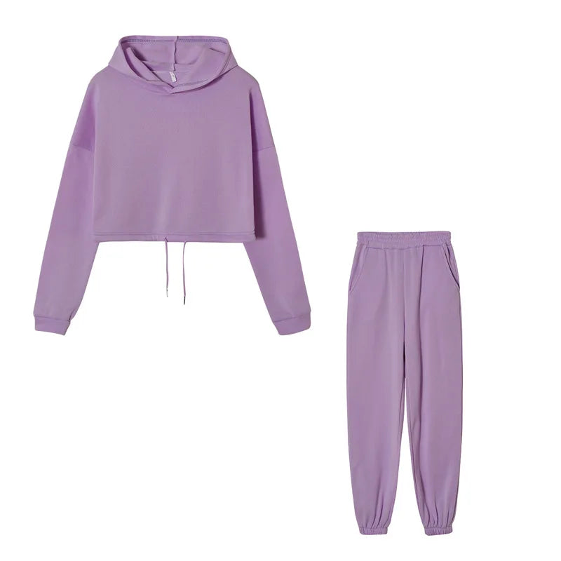 Women's Two Piece Sets Tracksuit Hoodie Sportswear