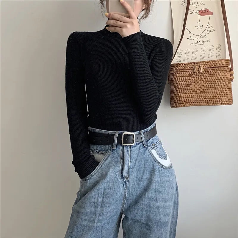 Women's Soft Turtleneck Cashmere Sweater Knitted Pullovers