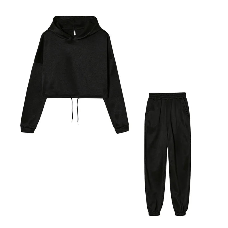 Women's Two Piece Sets Tracksuit Hoodie Sportswear