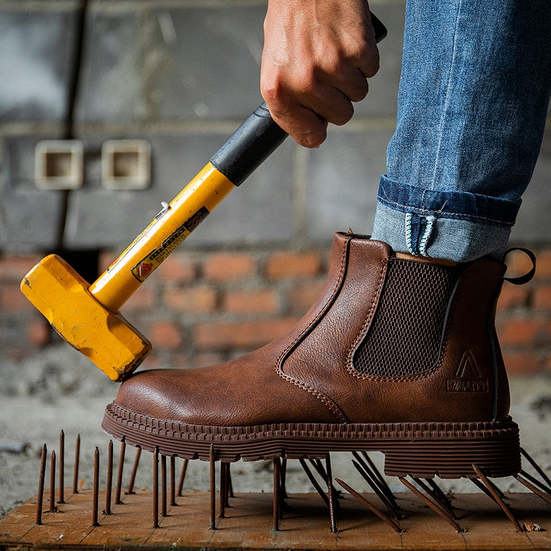 Stylish Men's Steel Toe Waterproof Safety Work Boots