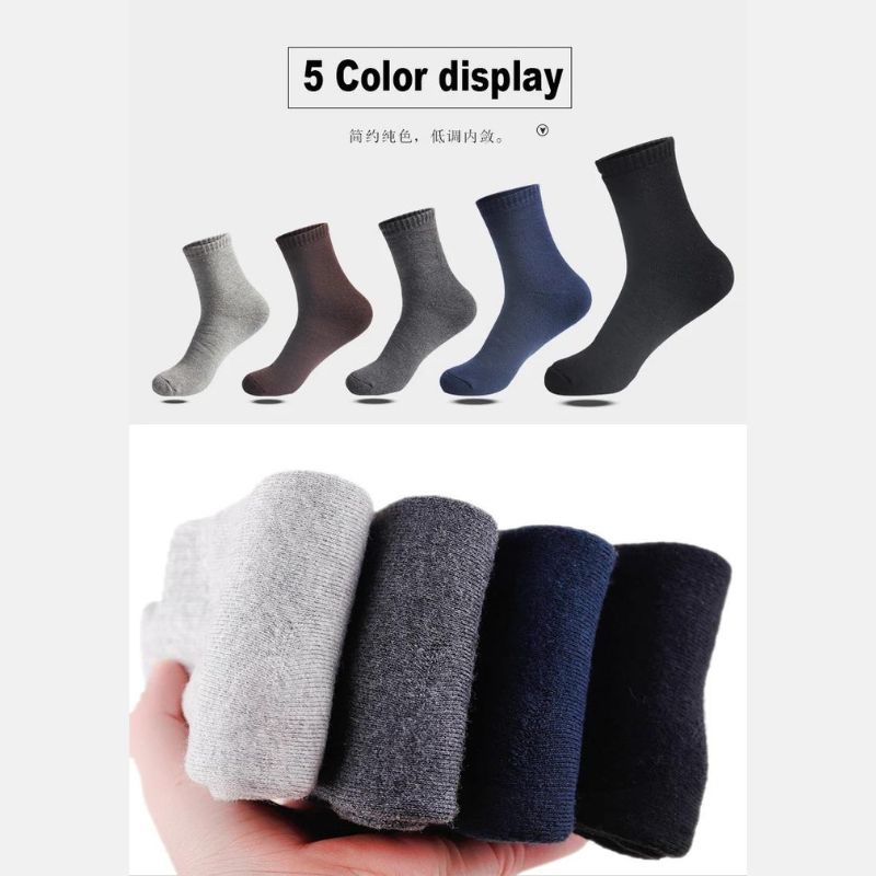 Men’s 5 Pairs Winter Warm Thick Wool Socks