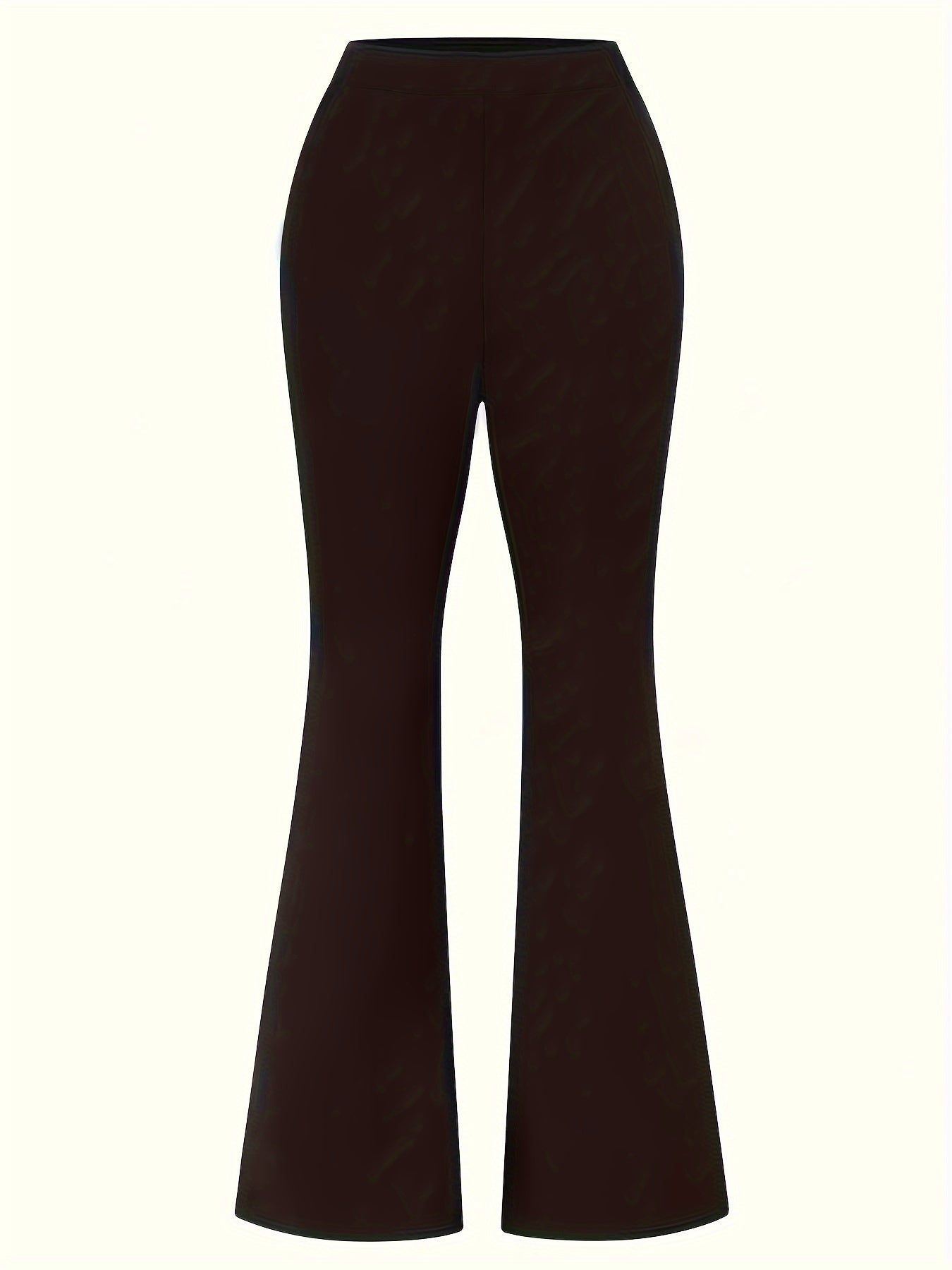 Flared Leg Simple Pants, Vintage Long Length Versatile Bell Bottom Pants, Women's Clothing