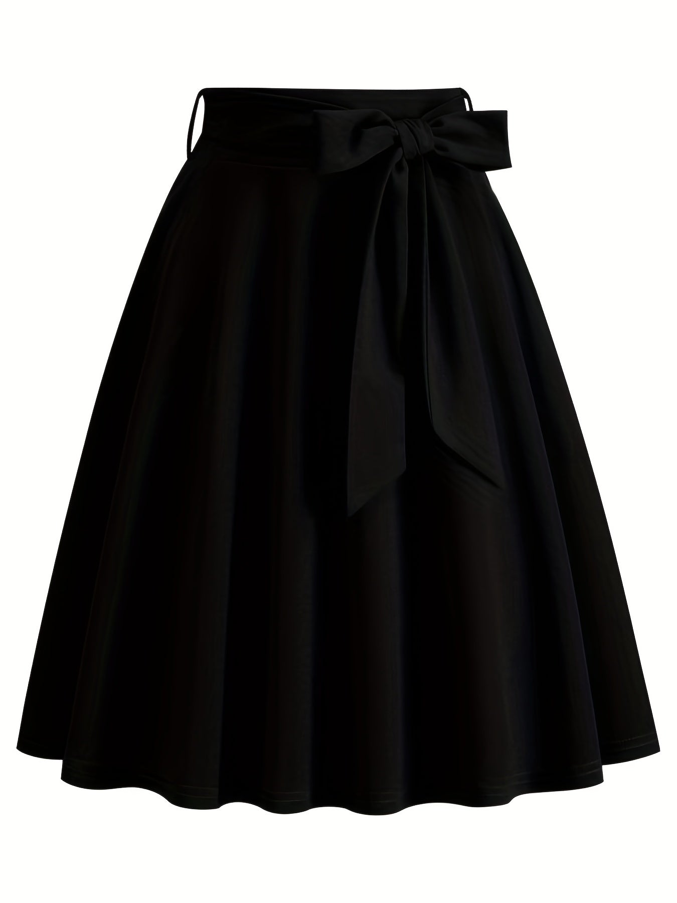 Retro A-line Skirt, Bowknot Front Skirt For Party, Performance, Every Day, Women's Clothing