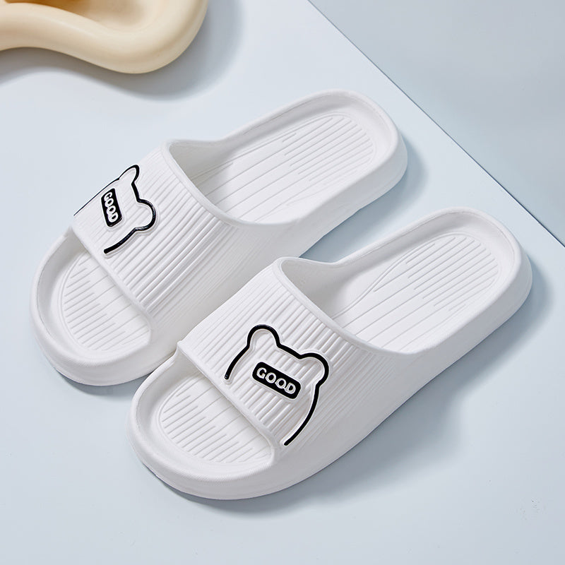 1 Pair Of Letter & Cartoon Pattern EVA Slides