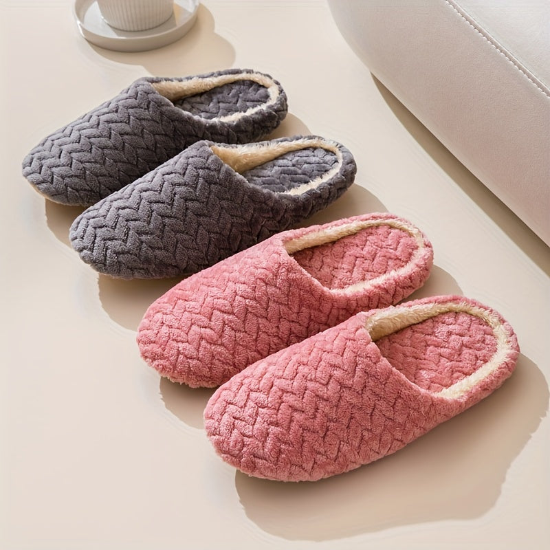 Women's Fluffy Home Slippers, Soft & Comfortable Indoor Slides