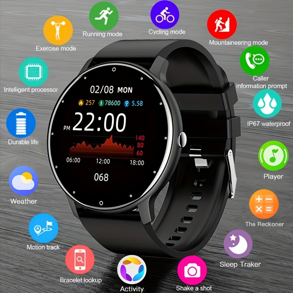 Smart Watch with 1.39" Display, 100+ Sports Modes, Weather, Music Controls, Voice Assistant, and All-Day Fitness Monitoring, Gift for Men and Women.