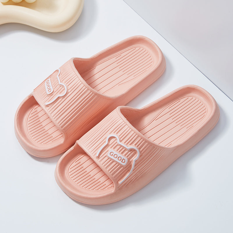 1 Pair Of Letter & Cartoon Pattern EVA Slides