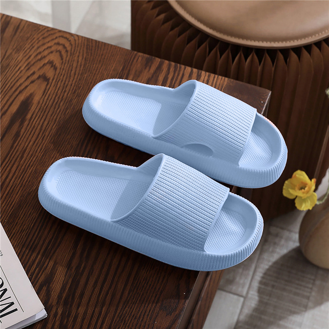 Women's Super Soft Eva Thick Platform Slides, Minimalist And Comfortable Indoor Bathroom Non-Slip Slippers, Women's Slippers