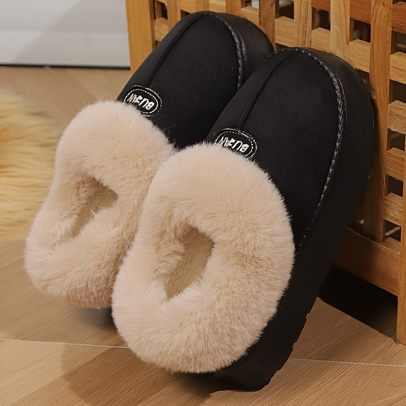 Warm Women's Cozy Winter Plush Fleece Slippers With Non-Slip Rubber Sole for Indoor & Outdoor Use