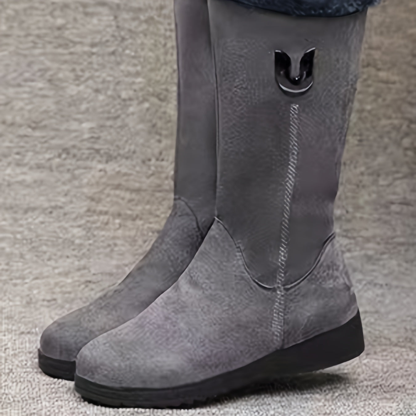 Snow boots winter new Women's boots with plush and thick midsole boots, Women's flat bottom anti slip boots